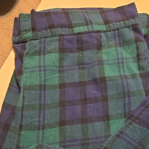 B75 Old Navy Plus Size Green and Blue Plaid Pajama Set Sz 2X - Picture 4 of 11